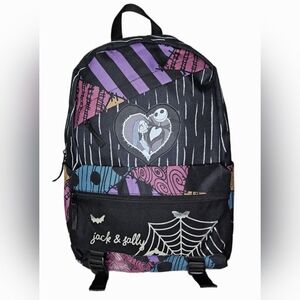 NWOT Disney The Nightmare Before Christmas Jack & Sally 18" Laptop Backpack